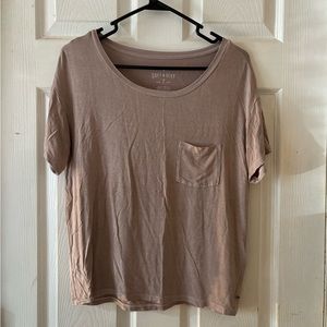 American Eagle Outfitters Soft and Sexy Brown T-Shirt Size X-Small